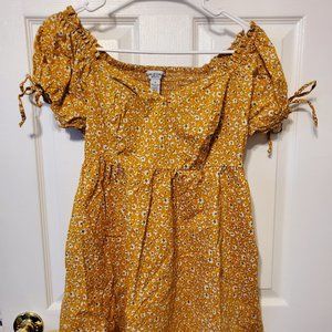 Arizona Jean Company Yellow Floral Mini Dress
